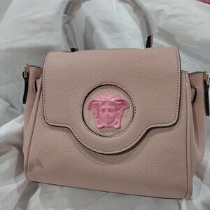 NEW Versace Pink Mini Bag with Medusa Emblem and Chain Strap